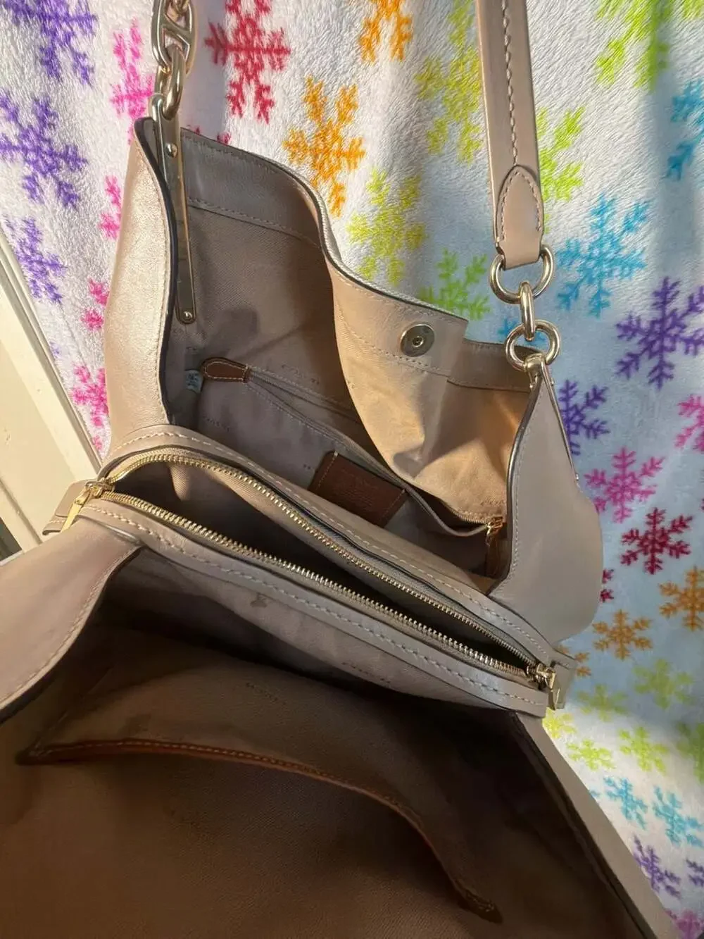 Coach Dalton 31 Shoulder Bag in Canvas and Leather